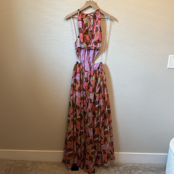 NWT ASTR The Label Sivana Halter Cut Out Maxi Dress S - Picture 10 of 13